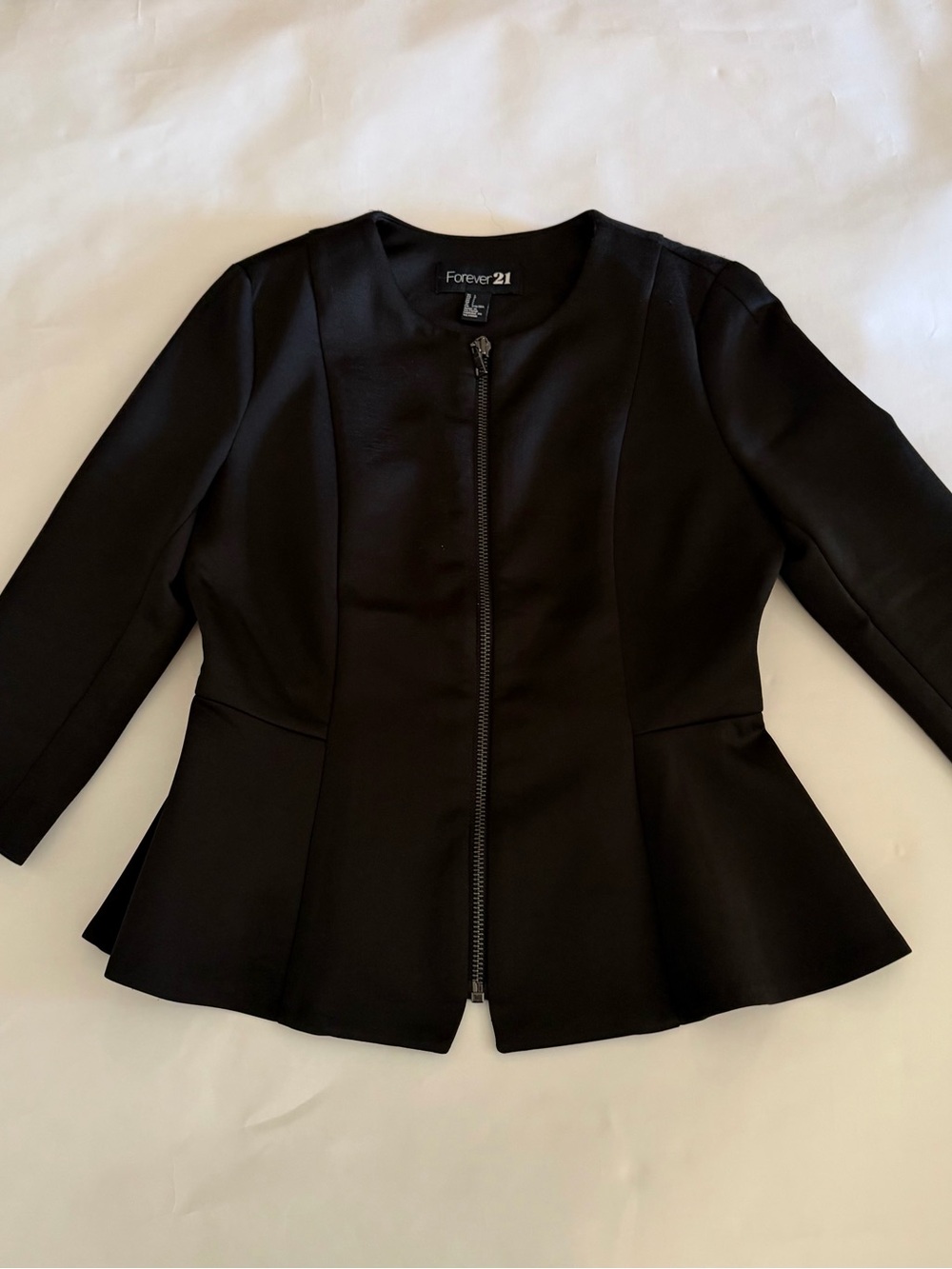 Stylish Black Vintage Peplum Blouse Top